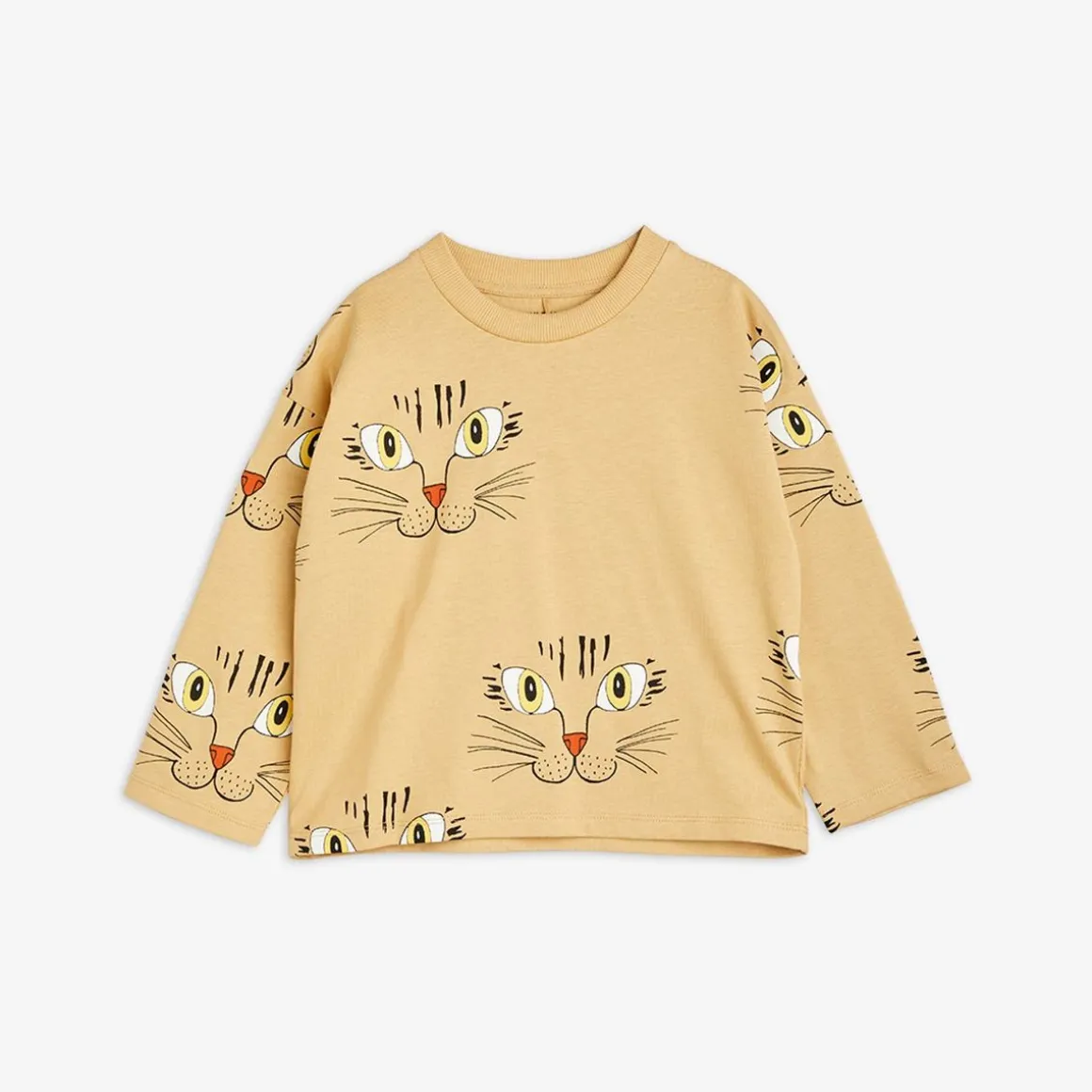 Cat Face Långärmad T-Shirt