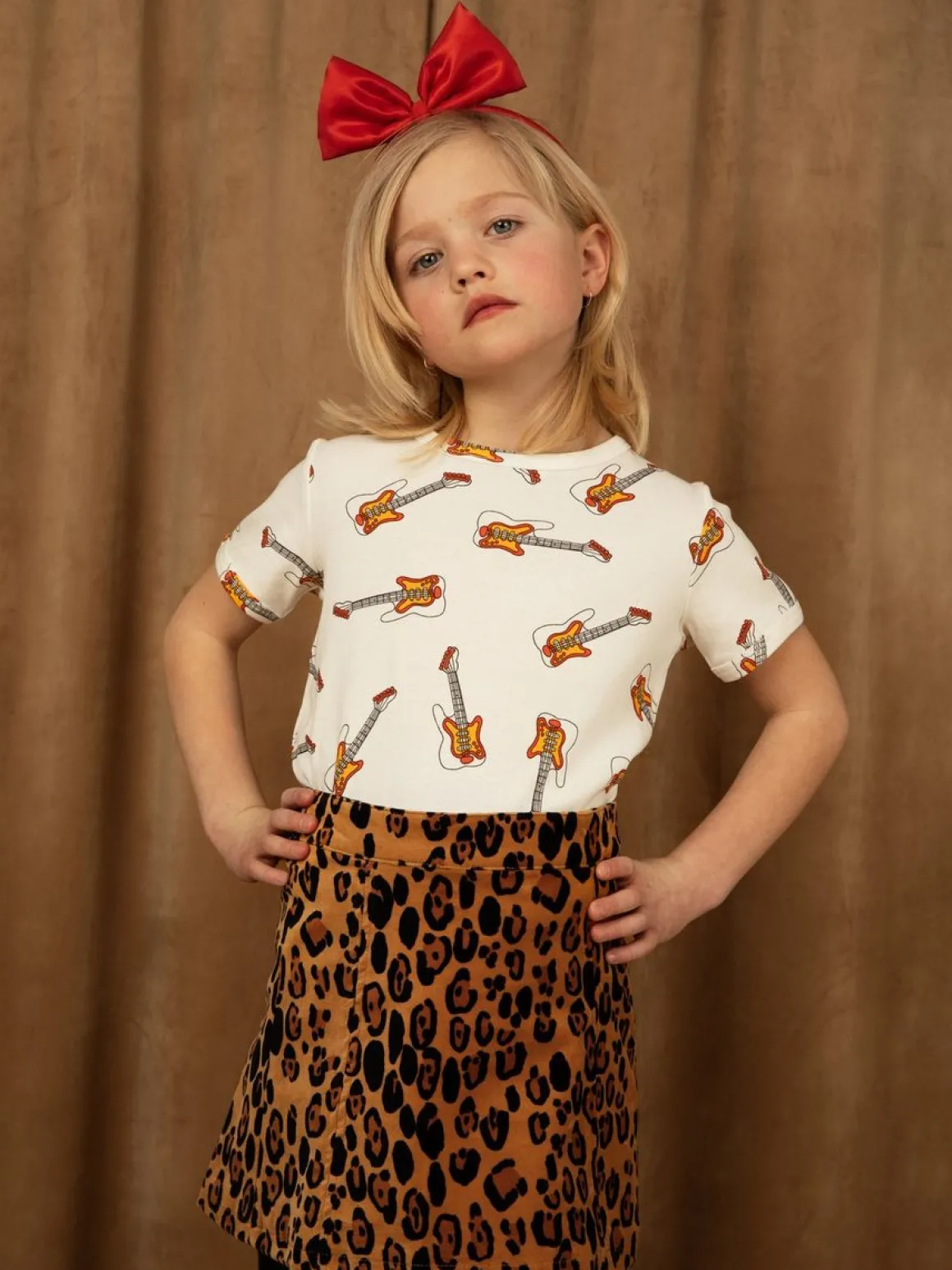 Leopard Sammetskjol