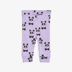 Panda Leggings Nyfödd Lila