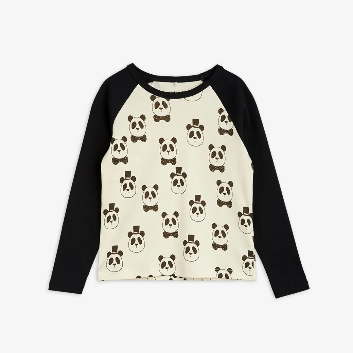 Panda Raglan Långärmad T-shirt Offwhite