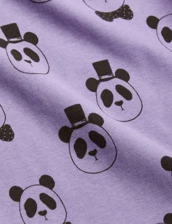 Panda Raglan Långärmad T-shirt Lila