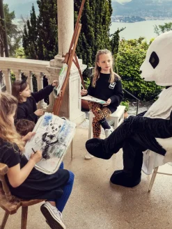 Panda Stickad Tröja